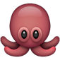 Octopus mit vier Tentakeln
