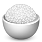 Weißer Reis in eine Schüssel