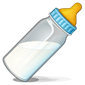 Milk, baby bottle