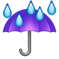 Umbrella with rain