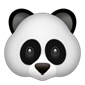 La cara del oso de panda