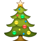 Árbol de Navidad con adornos